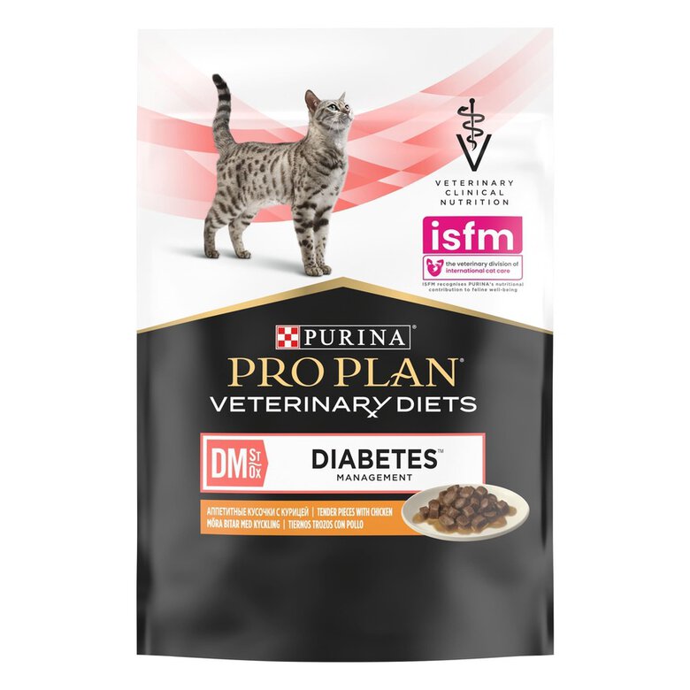 Pro Plan Veterinary Diets DM saquetas para gatos , , large image number null